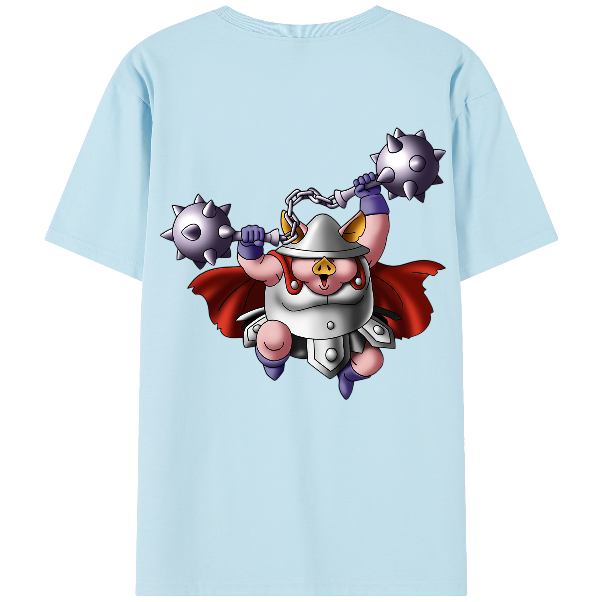 （画像用） ドラゴンクエスト Doragon Kuesuto Dragon Quest 綿100％半袖Tシャツ（背面プリント）